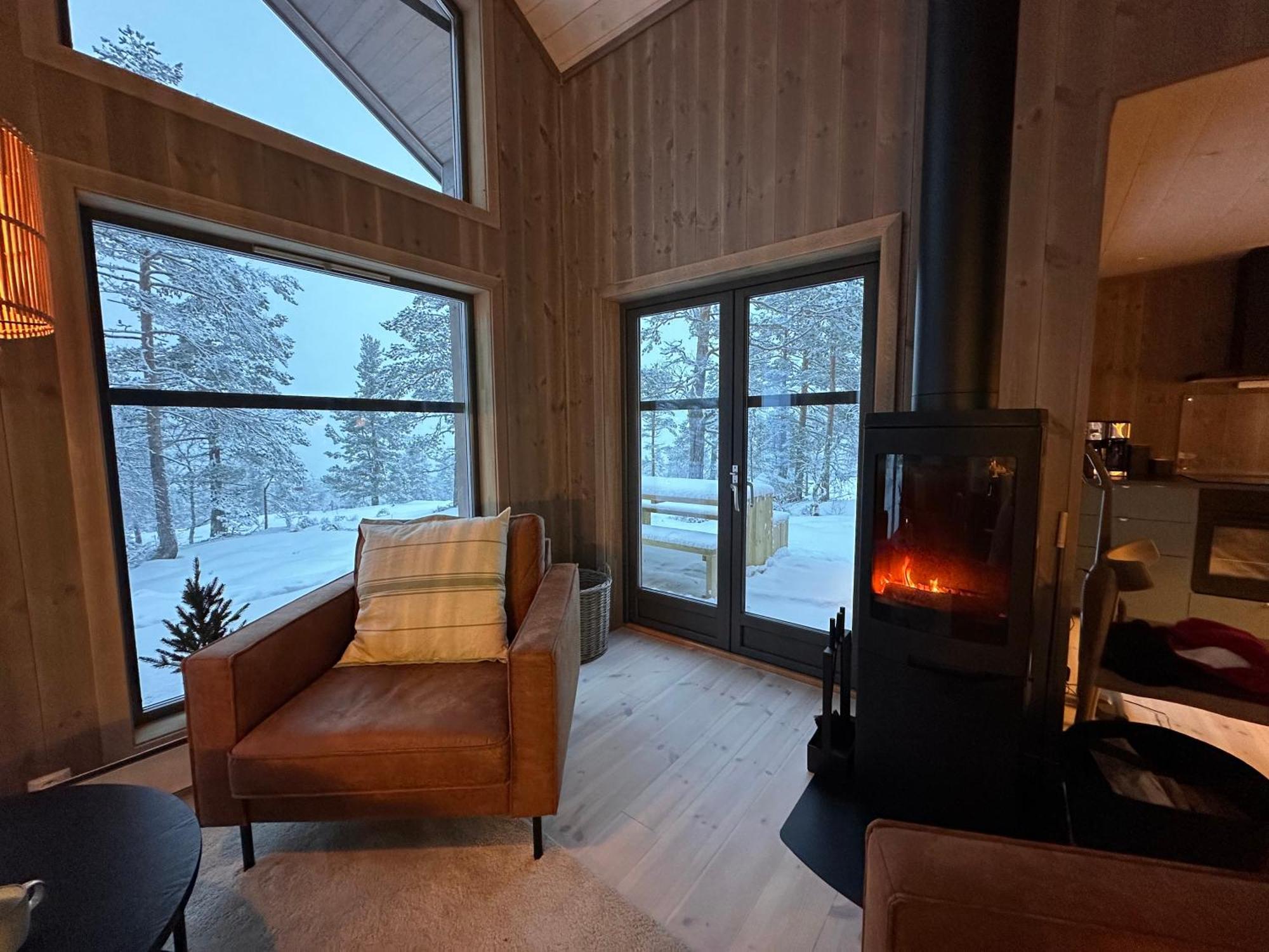 Modern Northern Lights Cabin Drangedal Exterior photo