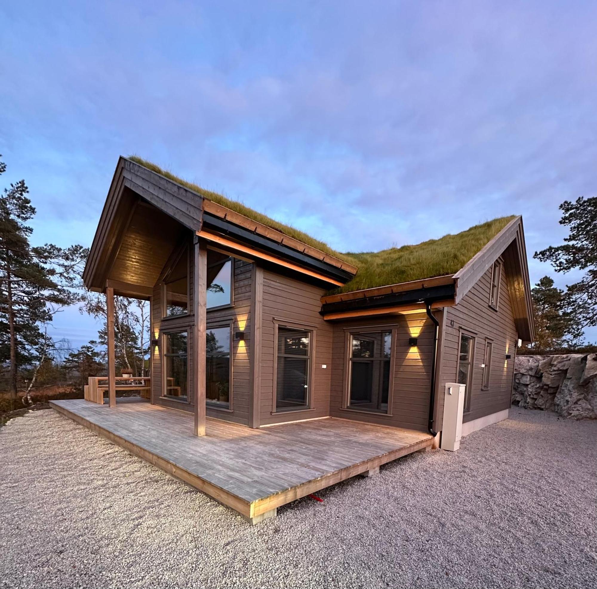 Modern Northern Lights Cabin Drangedal Exterior photo